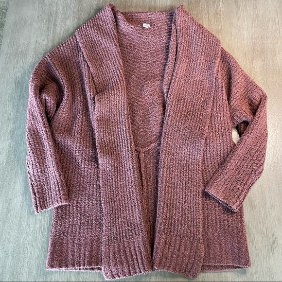 aerie Sweaters - Aerie Thick Burgundy Sweater Cardigan Size Small